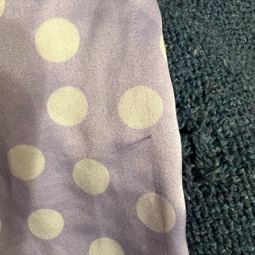 Girls large 10/12 Art Class Lavender Polka Dot Sleepwear polyester 2 piece set - Picture 9 of 10